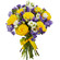 букет желтых роз и синих ирисов. Непал